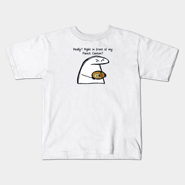 PANCIT CANTON FUNNY FILIPINO FOOD Kids T-Shirt by Aydapadi Studio